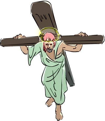 Jesus carrying the cross