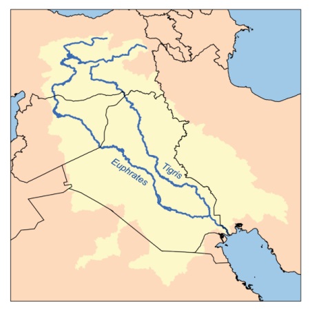 Tigris and Euphrates rivers