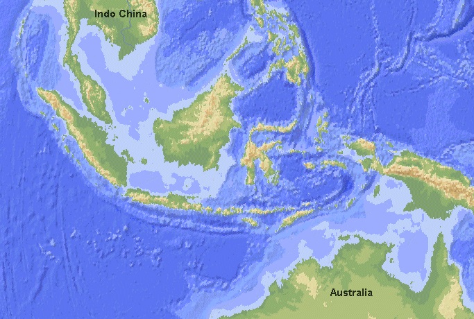 Indochina to Australia land bridge